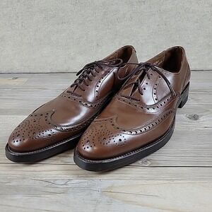 Allen Edmonds Mens Shoes 10 4A AAAA Wingtip‎ Brown Oxford 6375 Brogue VERY NICE